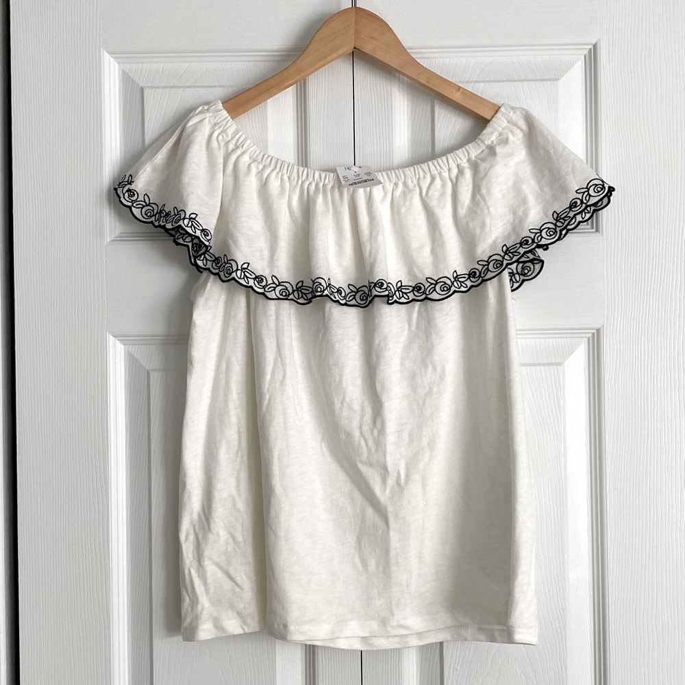 J Crew Factory off the shoulder top L